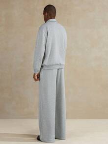 STYNVO 男士休闲套头卫衣和运动裤套装，秋季服装 - 灰色 - 查看 2