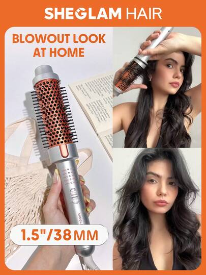 SHEGLAM HAIR فرشاة حرارية من It-Curl، فرشاة تجعيد الشعر 38 مم، فرشاة تكثيف ساخنة لتكثيف جذور الشعر وتجعيدات فضفاضة، فرشاة فرد أيونية، أسنان مشط مركبة مطورة حديثًا، وظيفة الأيونات السالبة، درجة حرارة بمستويين، العناية بالشعر دون إتلاف الشعر، فرشاة حرارية سريعة التسخين مناسبة لصالونات تصفيف الشعر والعائلات والسفر والتخرج وأعياد الميلاد والعطلات والصيف والخريف وعام 2000 والأزياء الفاخرة ومستحضرات التجميل والحفلات والشاطئ والسفر والتخييم والمدرسة والجامعة والرحلات والمهرجانات والديكور والهدايا والهدايا وفتاة الورد والتنكر بأفضل لون وسحر وموجات وردية ومكواة تجعيد الشعر والعناية بالشعر ووافلير والعطور عيد ميلاد هدية عطلة لون القرنفل الاهتزاز ماكياج يسافر مدرسة المهرجانات وَردَة حاضر بنت سحر العناية بالشعر عيد الأم باهِظ موضة حفلة صاخبة
