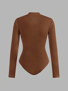 SHEIN EZwear 2 件女式半拉链高领紧身休闲长袖紧身衣套装，适合秋冬季 - 彩色 - 查看 7