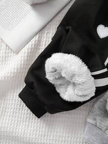 SHEIN 2 件套女婴可爱松紧腰保暖内衬裤，适合秋冬穿着