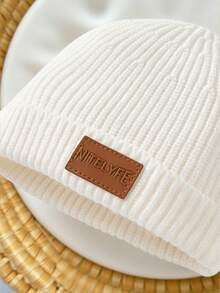 SHEIN Newborn Baby Girl Cute Knitted Jumpsuit, Footie & Hat Set, Versatile For Autumn/Winter Neutral Newborn Outfit Newborn Knit Romper Newborn Neutral Baby Clothes Newborn Sweater Outfit Newborn Knit Outfit - Apricot - View 5