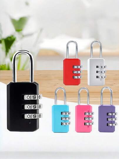 3PCS Mini Combination Locks Alloy Material Multi Color Options Anti Theft Security For Pencil Case Suitcase Backpack Drawer Locker Travel School Office