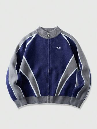 Street Life Cardigan zippé à manches longues décontracté pour hommes