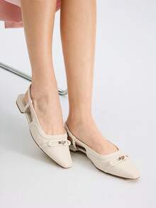 PREMIUM COMFY LADIES FLAT SHOES, FOR HALLOWEEN CHRISTMAS, SPRING SHOES SPRING BREAK EASTER - Beige - View 8