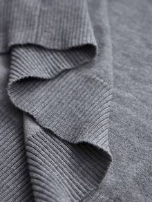 Manfinity Homme Men's Casual Colorblock Striped Sweater, Autumn/Winter - Dark Grey - View 6