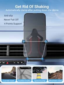 创意赛车座椅式车载手机支架，通用汽车出风口手机支架