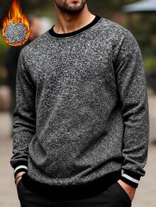 Manfinity Homme 男士圆领长袖保暖休闲保暖圆领运动衫，秋季