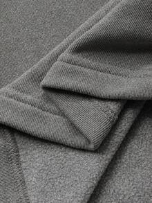 DAZY Camiseta de manga larga casual con cuello alto y media cremallera, ajustada y de color contrastante para mujer - Gris - Ver 7