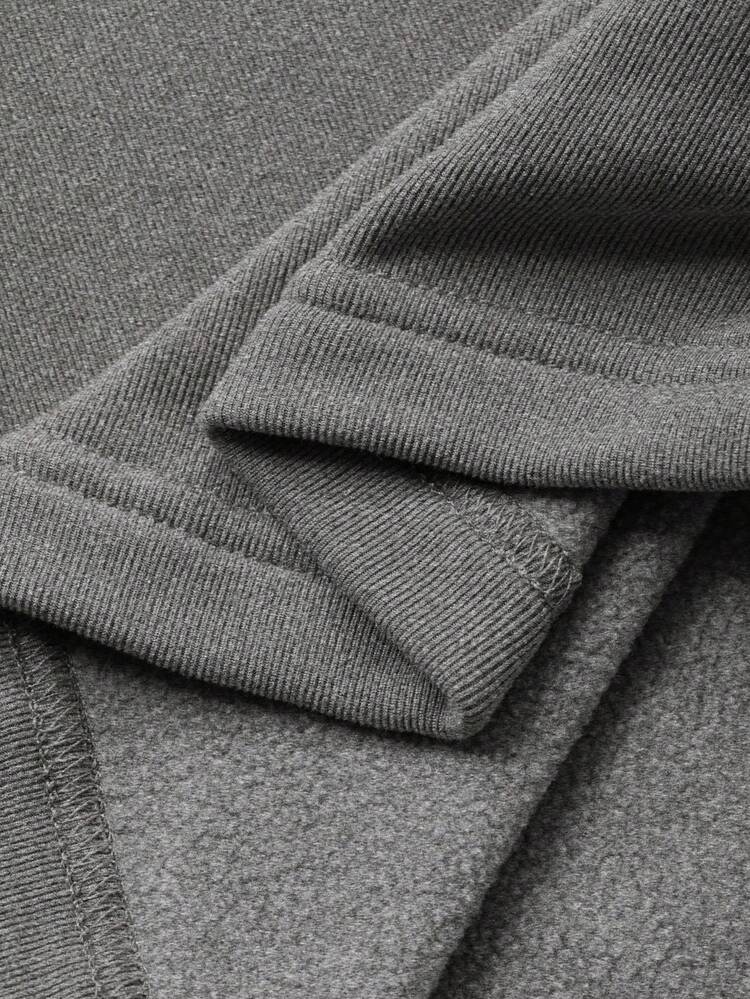 Women's Mock Neck Half-Zip Contrast Color Fitted Base Layer Long Sleeve Casual Pullover Top