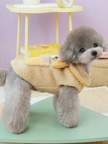 PETSIN 宠物服装、狗狗外套、背心、秋冬棉质服装、小型动物服装、室内猫咪休闲背心配饰、圣诞宠物用品和万圣节服装、狗狗服装、幼犬用品和狗狗用品、万圣节服装 - 米色 - 查看 4