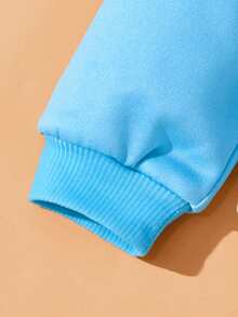 CoComelon X SHEIN 2pcs/Set Baby Girl Cute Cartoon Boy & Girl Graphic Colorblock Round Neck Long Sleeve Sweatshirt & Sweatpants Knit Sports Outdoor Casual Outfit