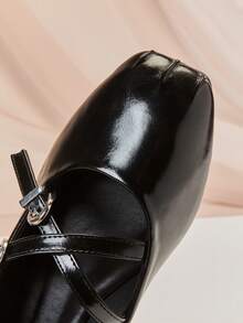 SHUZIA Bailarinas cuadradas elegantes para mujer - Cómodas, versátiles y un elemento esencial clásico - Negro - Ver 7