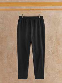 HIMLAND 男士几何纹理长袖单排扣衬衫和抽绳腰裤休闲西装 - 棕色 - 查看 8