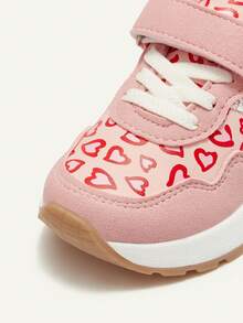 Cozy Pixies 1 Pair Pink & Gold Matching Color Simple Design Comfortable Non-Slip Soft Bottom Casual Sneakers For Baby & Toddler Girls, Spring/Summer - Multicolor - View 7
