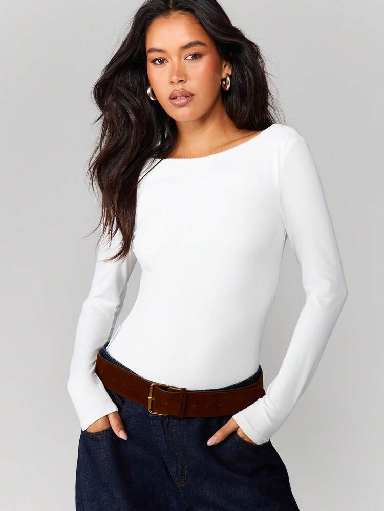 MISSGUIDED Leather Belt With Square Metal Buckle