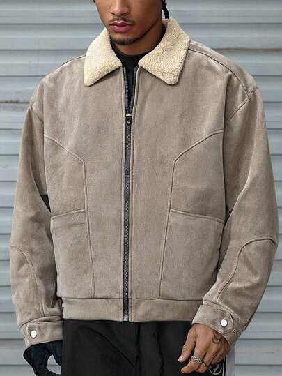 Street Life Veste décontractée zippée  et polaire pour hommes, automne/hiver