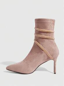 CUCCOO SZL Women's Fashionable Brown Mid-Calf Boots - Apricot - View 5