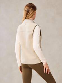 OutZeal Women Soft Warmth Fleece Stand Collar Multi Pocket Outdoor Fleece Vent Jacket Hiking Camping Fall Winter - Apricot - View 9