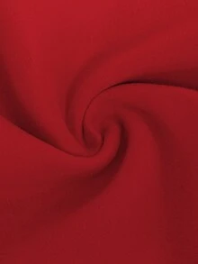 Elenzga Fashionable Casual French Retro Elegant Pearl Button Bow Cloak Overcoat - Red and White - View 8