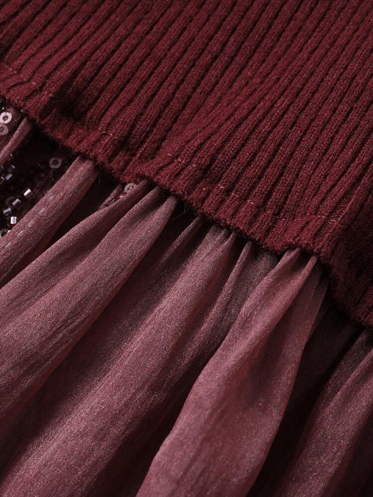 Women's Elegant Long Knit Sweater Dress, Suitable For Casual, New Year, Christmas, Wedding, Party, Formal Events, Autumn/Winter/Spring