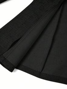 Ellevyn 女士优雅商务西装外套，百搭通勤夹克（带衬里），秋冬 - 黑色 - 查看 8