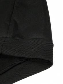 Manfinity Roghcode Men's Casual Printed Long Sleeve Hoodie - Black - View 4
