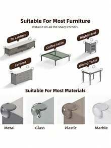 12Pcs Baby Corner Protectors - Furniture Edge Guardty Bumpers - Child Proof Cushion Cover To Protect Sharp Corners Of Your Furniture & Table - Transparent