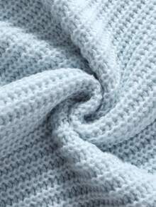 Claim Dot Men's Solid Color Crew Neck Long Sleeve Casual Loose Knit Sweater, Autumn/Winter