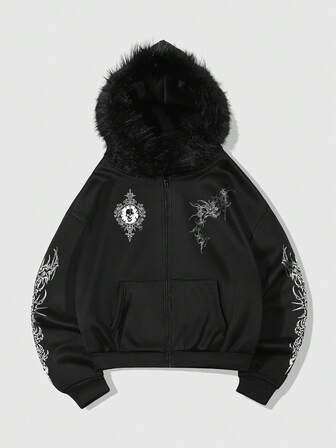 Street Life Felpa casual con zip e tasche da uomo, felpa oversize con fodera termica e collo morbido, top a maniche lunghe