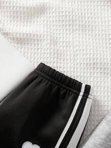 SHEIN 2 件套女婴可爱松紧腰保暖内衬裤，适合秋冬穿着