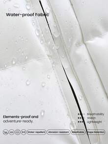 GLOWMODE Skidkollektion Backsidan Andningsbar Vattenavvisande Tjock Slitstark Avtagbar Fuskpälskant Huva Dragkedjor Fickor Avslappnad Passform Bältad Pufferjacka Höst Vinter Friluftsliv Skidkläder - Gräddvit - Visa 9