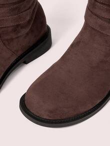 CUCCOO DOLLMOD Women's Retro Suede Buckle Ankle Boots, High-Quality Ankle Boots - Brown - View 8