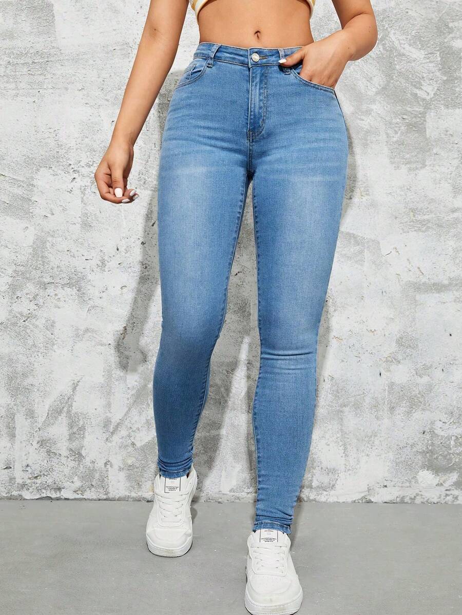 SHEIN ICON Plus Size Women's Fashion Versatile Slim Fit Ankle Pants