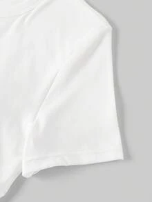 Tseoso Bộ 3 áo thun cổ tròn tay ngắn màu trắng dành cho nữ, áo cơ bản, trang phục mọi mùa, phong cách vintage softgirl, thoáng khí và thoải mái, trang phục thiết yếu khi đi chơi, đồ mặc nhà, trở lại trường, áo đa năng mùa thu, trang phục thể thao và tập gym gợi cảm - trắng - Xem 10