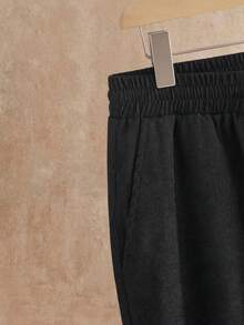 HIMLAND 男士几何纹理长袖单排扣衬衫和抽绳腰裤休闲西装 - 棕色 - 查看 4