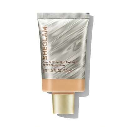SHEGLAM Tinte de piel Dew & Done con SPF20-Nude Marca de belleza Maquillaje Pintura facial Cosmético para mujeres y niñas Perfecto para otoño e invierno Ideal para el estilo Y2K Moda elegante Adecuado para regalo de cumpleaños, Navidad y fiestas Mejor color