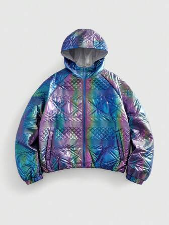 Street Life Men's Laser Shoulder Avant Zip-Up Hoodie Jacket, Winter Outerwear