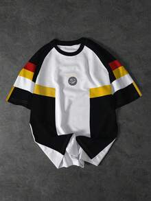 PAVTROS Men's Casual Colorblock Short Sleeve T-Shirt, Summer Men S Long Sleeve Summer T Shirts Good Quality Tshirt Hockey Jersey Baggy Jersey - Multicolor - View 1