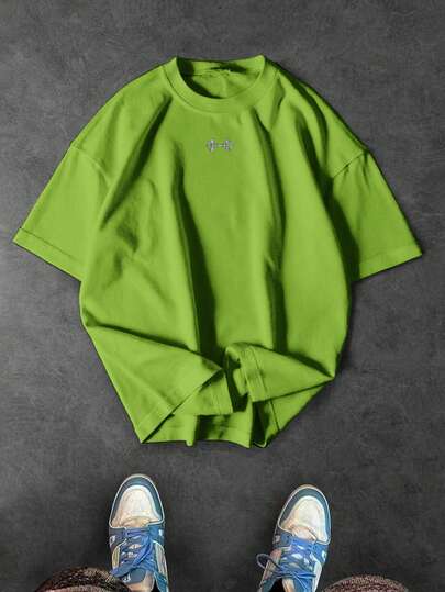 Sport MetroGents 男士图案印花圆领短袖运动T恤，夏季