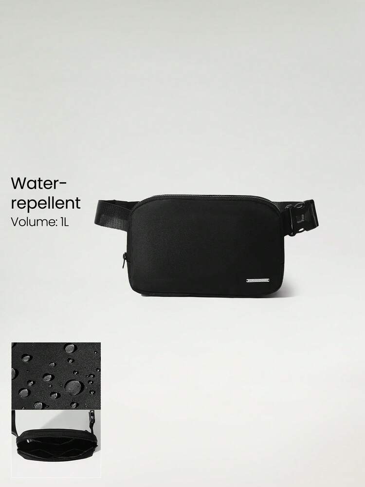 1L Zipper Everywhere Belt Bag Water Repellent Waist Crossbody Bags With Adjustable Strap  Spring Summer