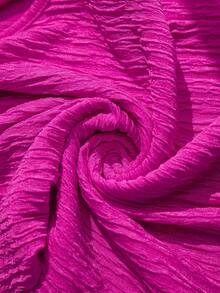 Sylviya 女士纯色圆领修身休闲背心 - 玫紅色 - 查看 5