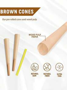 50 PCS Pre Rolled Cones | Classic King Size Cones |50 Pack(4.33inch/110mm)| Pre-Rolled Cones | Pre Rolls Rolling Papers Cones|Rolling Paper With Tips|Rolling Paper - Multicolor - View 6