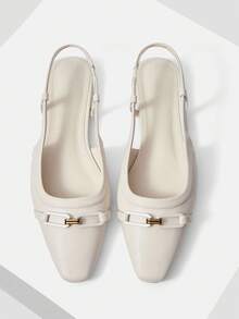 PREMIUM COMFY LADIES FLAT SHOES, FOR HALLOWEEN CHRISTMAS, SPRING SHOES SPRING BREAK EASTER - Beige - View 1