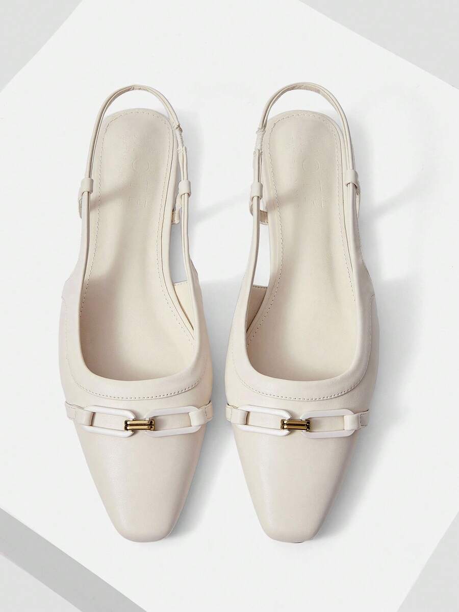 PREMIUM COMFY LADIES FLAT SHOES, FOR HALLOWEEN CHRISTMAS, SPRING SHOES SPRING BREAK EASTER - Beige - View 1
