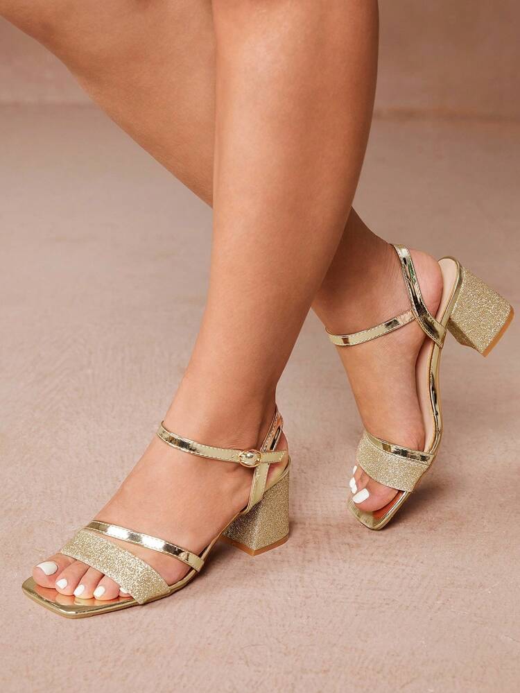 CUCCOO CURVES Plus Size Women's Wide Width Comfortable Casual Sandals, Suitable For Going Out, Vacation And Daily Wear, Summer For Christmas Wide Fit