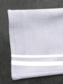 Manfinity EMRG Men's Casual Contrast Trim Drawstring Waist Sweatpants - Multicolor - View 4