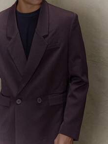 Musero 结构化单排扣定制西装外套套装上衣（仅限秋冬） - 咖啡棕 - 查看 6