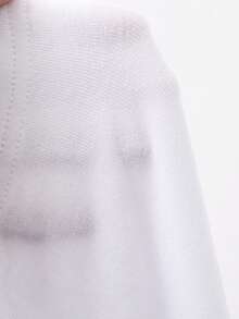 DAZY T-shirt casual court ajusté à encolure ronde, manches courtes, avec nœud à l'épaule pour femmes, style Y2K