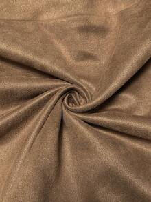 Lounesse 大码春季高开衩裹身裙 - 棕色 - 查看 7