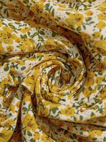 Sylviya 碎花蝙蝠袖娃娃裙